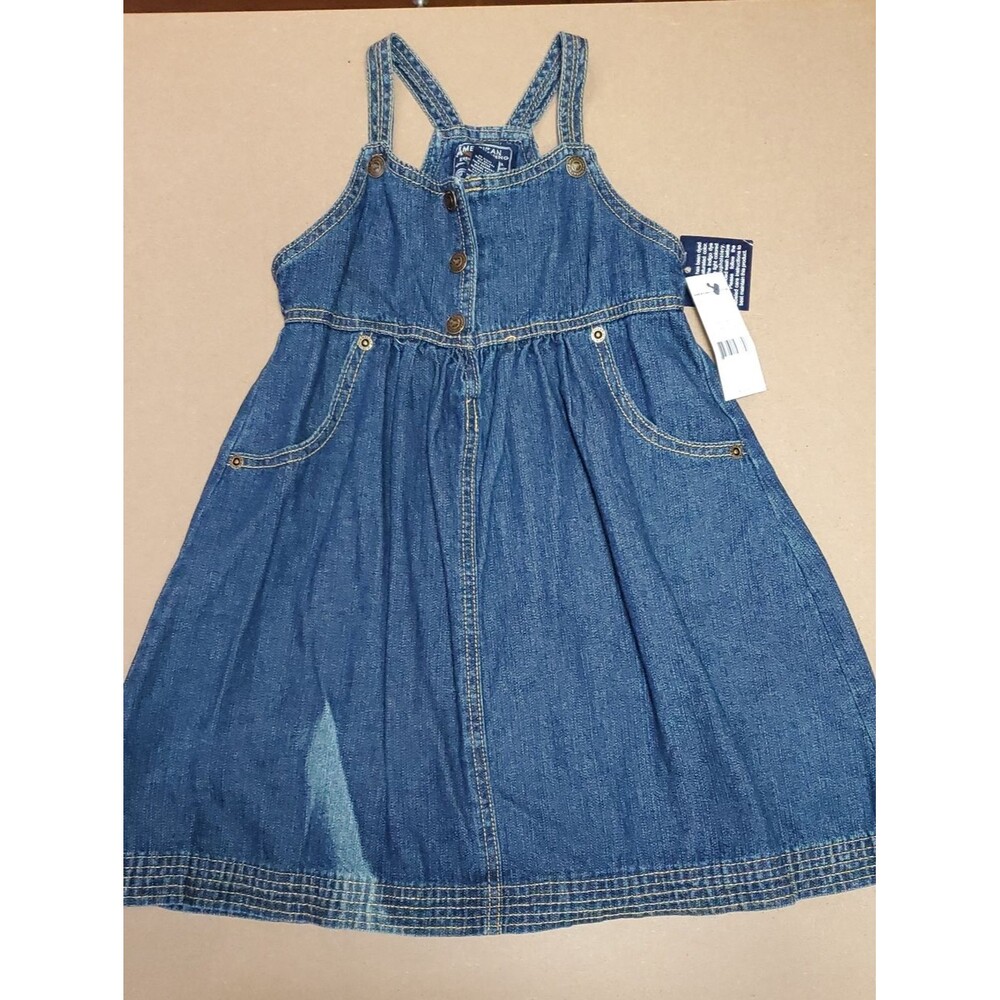 American Living Girls Denim Jumper Dress